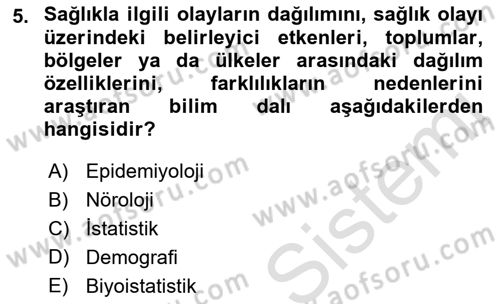 Tıbbi Belgeleme Dersi 2021 - 2022 Yılı Yaz Okulu Sınav Soruları 5. Soru