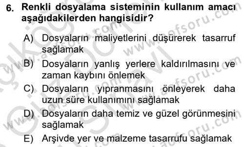 Tıbbi Belgeleme Dersi 2022 - 2023 Yılı (Final) Dönem Sonu Sınav Soruları 6. Soru