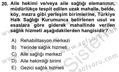 Tıbbi Belgeleme Dersi 2022 - 2023 Yılı Yaz Okulu Sınav Soruları 20. Soru
