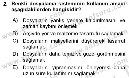 Tıbbi Belgeleme Dersi 2023 - 2024 Yılı (Vize) Ara Sınav Soruları 2. Soru