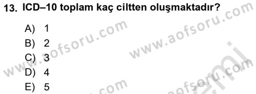 Tıbbi Belgeleme Dersi 2023 - 2024 Yılı (Final) Dönem Sonu Sınav Soruları 13. Soru