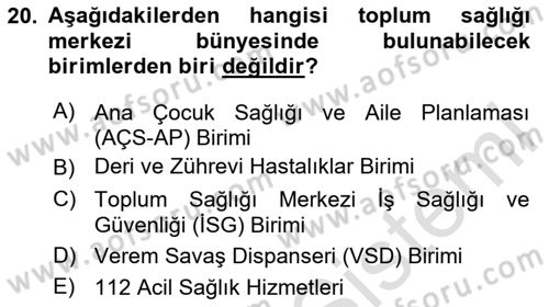 Tıbbi Belgeleme Dersi 2024 - 2025 Yılı (Final) Dönem Sonu Sınav Soruları 20. Soru