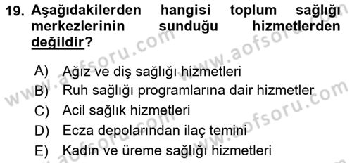 Tıbbi Belgeleme Dersi 2024 - 2025 Yılı Yaz Okulu Sınav Soruları 19. Soru