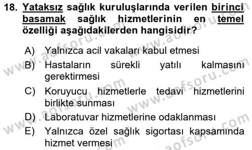 Tıbbi Belgeleme Dersi 2025 - 2026 Yılı (Final) Dönem Sonu Sınav Soruları 18. Soru
