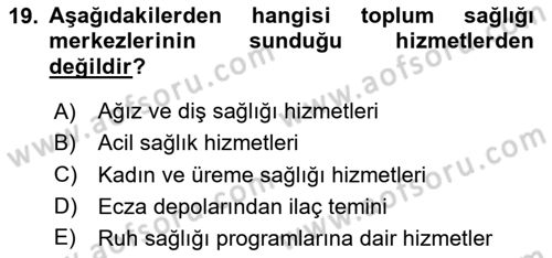 Tıbbi Belgeleme Dersi 2025 - 2026 Yılı Yaz Okulu Sınav Soruları 19. Soru