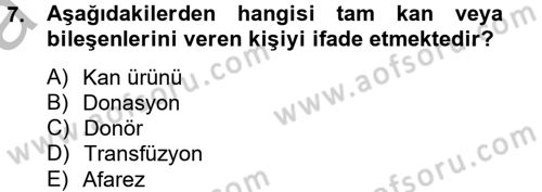 Sağlık Kurumları Mevzuatı Dersi 2012 - 2013 Yılı (Vize) Ara Sınav Soruları 7. Soru
