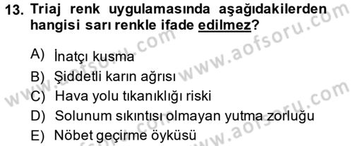 Sağlık Kurumları Mevzuatı Dersi 2013 - 2014 Yılı (Final) Dönem Sonu Sınav Soruları 13. Soru