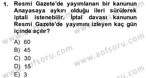 Sağlık Kurumları Mevzuatı Dersi 2014 - 2015 Yılı (Vize) Ara Sınav Soruları 1. Soru