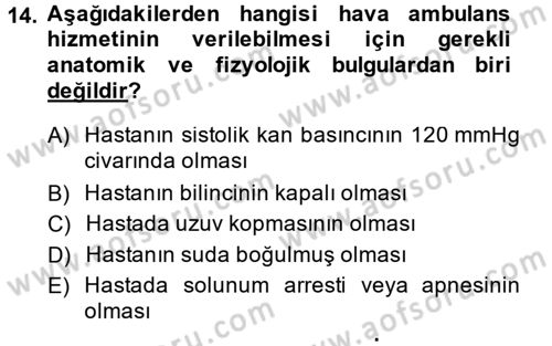Sağlık Kurumları Mevzuatı Dersi 2014 - 2015 Yılı (Final) Dönem Sonu Sınav Soruları 14. Soru