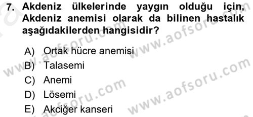 Sağlık Kurumları Mevzuatı Dersi 2015 - 2016 Yılı (Vize) Ara Sınav Soruları 7. Soru