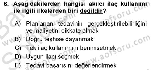 Sağlık Kurumları Mevzuatı Dersi 2015 - 2016 Yılı (Final) Dönem Sonu Sınav Soruları 6. Soru
