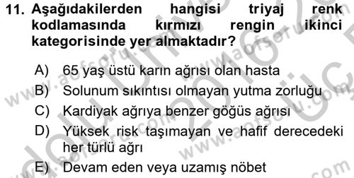 Sağlık Kurumları Mevzuatı Dersi 2016 - 2017 Yılı 3 Ders Sınav Soruları 11. Soru