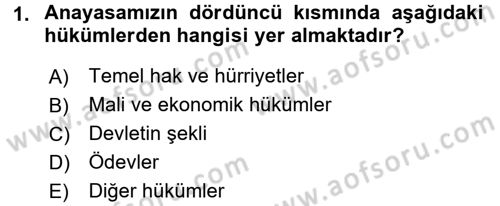 Sağlık Kurumları Mevzuatı Dersi 2016 - 2017 Yılı (Vize) Ara Sınav Soruları 1. Soru