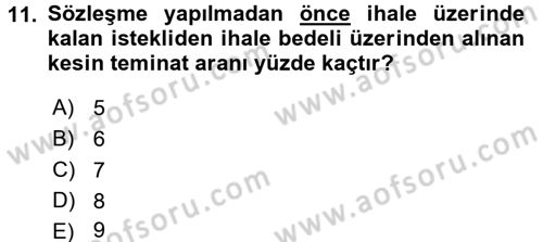 Sağlık Kurumları Mevzuatı Dersi 2016 - 2017 Yılı (Final) Dönem Sonu Sınav Soruları 11. Soru