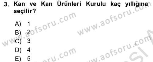 Sağlık Kurumları Mevzuatı Dersi 2016 - 2017 Yılı (Final) Dönem Sonu Sınav Soruları 3. Soru