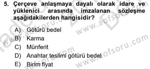 Sağlık Kurumları Mevzuatı Dersi 2016 - 2017 Yılı (Final) Dönem Sonu Sınav Soruları 5. Soru