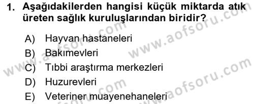 Sağlık Kurumları Mevzuatı Dersi 2017 - 2018 Yılı 3 Ders Sınav Soruları 1. Soru
