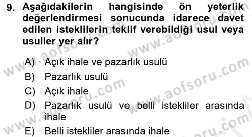 Sağlık Kurumları Mevzuatı Dersi 2017 - 2018 Yılı 3 Ders Sınav Soruları 9. Soru