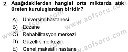 Sağlık Kurumları Mevzuatı Dersi 2017 - 2018 Yılı (Final) Dönem Sonu Sınav Soruları 2. Soru