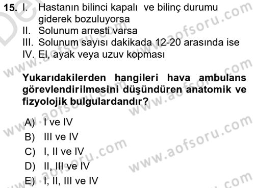 Sağlık Kurumları Mevzuatı Dersi 2018 - 2019 Yılı 3 Ders Sınav Soruları 15. Soru