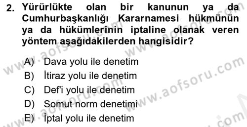 Sağlık Kurumları Mevzuatı Dersi 2018 - 2019 Yılı (Final) Dönem Sonu Sınav Soruları 2. Soru
