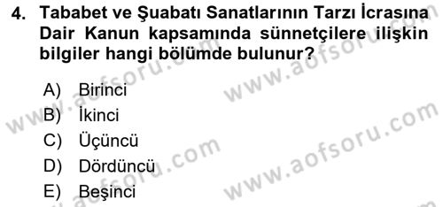 Sağlık Kurumları Mevzuatı Dersi 2018 - 2019 Yılı (Final) Dönem Sonu Sınav Soruları 4. Soru
