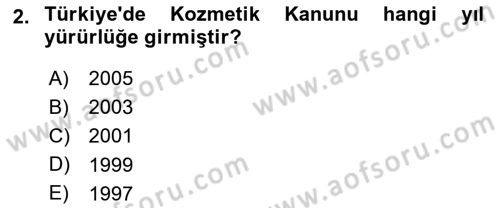 Sağlık Kurumları Mevzuatı Dersi 2018 - 2019 Yılı Yaz Okulu Sınav Soruları 2. Soru