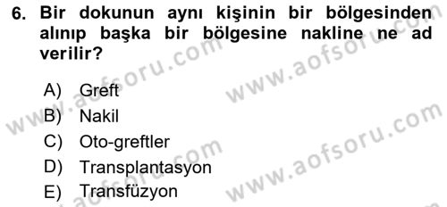 Sağlık Kurumları Mevzuatı Dersi 2018 - 2019 Yılı Yaz Okulu Sınav Soruları 6. Soru