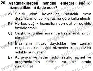 Tıp Terimleri Dersi 2012 - 2013 Yılı (Final) Dönem Sonu Sınav Soruları 20. Soru