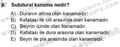 Tıp Terimleri Dersi 2012 - 2013 Yılı (Final) Dönem Sonu Sınav Soruları 6. Soru