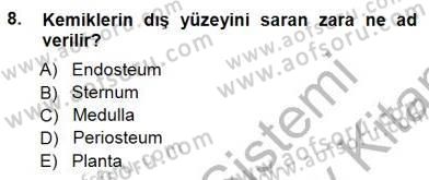 Tıp Terimleri Dersi 2012 - 2013 Yılı (Final) Dönem Sonu Sınav Soruları 8. Soru