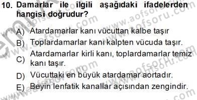 Tıp Terimleri Dersi 2013 - 2014 Yılı (Vize) Ara Sınav Soruları 10. Soru