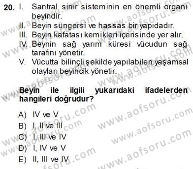 Tıp Terimleri Dersi 2013 - 2014 Yılı (Vize) Ara Sınav Soruları 20. Soru