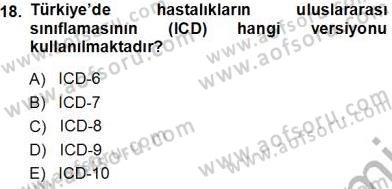 Tıp Terimleri Dersi 2013 - 2014 Yılı Tek Ders Sınav Soruları 18. Soru