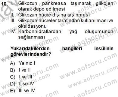 Tıp Terimleri Dersi 2014 - 2015 Yılı (Vize) Ara Sınavı 10. Soru