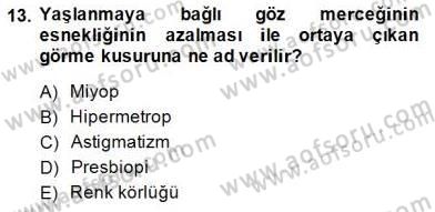 Tıp Terimleri Dersi 2014 - 2015 Yılı (Vize) Ara Sınavı 13. Soru