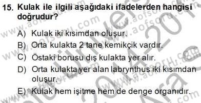 Tıp Terimleri Dersi 2014 - 2015 Yılı (Vize) Ara Sınav Soruları 15. Soru
