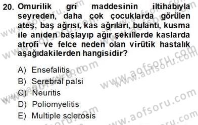 Tıp Terimleri Dersi 2014 - 2015 Yılı (Vize) Ara Sınav Soruları 20. Soru