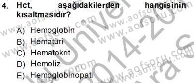 Tıp Terimleri Dersi Ara Sınavı Deneme Sınav Soruları 4. Soru