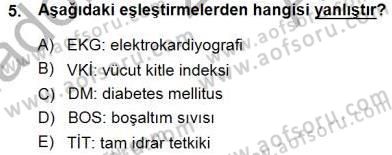 Tıp Terimleri Dersi 2014 - 2015 Yılı (Vize) Ara Sınav Soruları 5. Soru