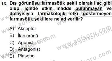 Tıp Terimleri Dersi 2014 - 2015 Yılı (Final) Dönem Sonu Sınav Soruları 13. Soru