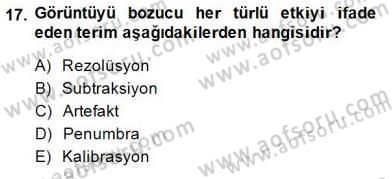 Tıp Terimleri Dersi 2014 - 2015 Yılı (Final) Dönem Sonu Sınav Soruları 17. Soru