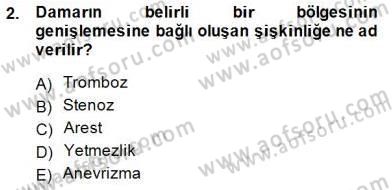 Tıp Terimleri Dersi 2014 - 2015 Yılı (Final) Dönem Sonu Sınav Soruları 2. Soru