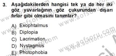 Tıp Terimleri Dersi 2014 - 2015 Yılı (Final) Dönem Sonu Sınavı 3. Soru