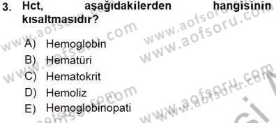 Tıp Terimleri Dersi 2015 - 2016 Yılı (Vize) Ara Sınav Soruları 3. Soru