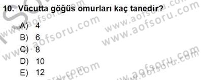 Tıp Terimleri Dersi 2015 - 2016 Yılı (Final) Dönem Sonu Sınav Soruları 10. Soru