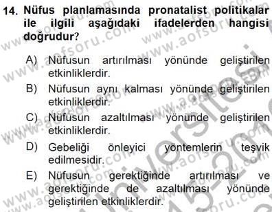 Tıp Terimleri Dersi 2015 - 2016 Yılı (Final) Dönem Sonu Sınav Soruları 14. Soru