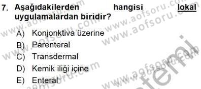 Tıp Terimleri Dersi 2015 - 2016 Yılı (Final) Dönem Sonu Sınav Soruları 7. Soru