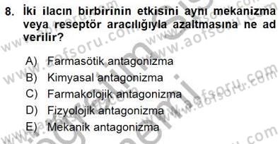 Tıp Terimleri Dersi 2015 - 2016 Yılı (Final) Dönem Sonu Sınav Soruları 8. Soru