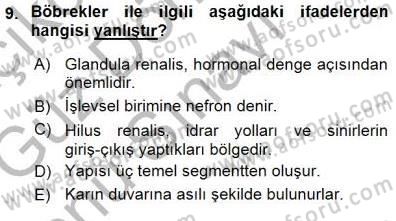 Tıp Terimleri Dersi 2015 - 2016 Yılı (Final) Dönem Sonu Sınav Soruları 9. Soru